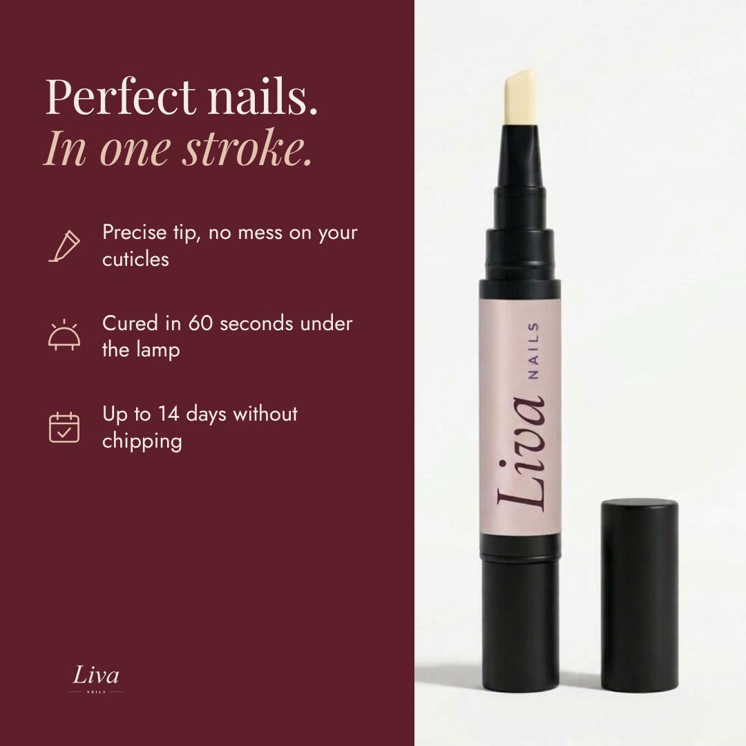 Liva gel neglelak pen 26 Creme, perfekte negle i ét strøg