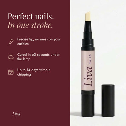 Liva gel neglelak pen 26 Creme, perfekte negle i ét strøg