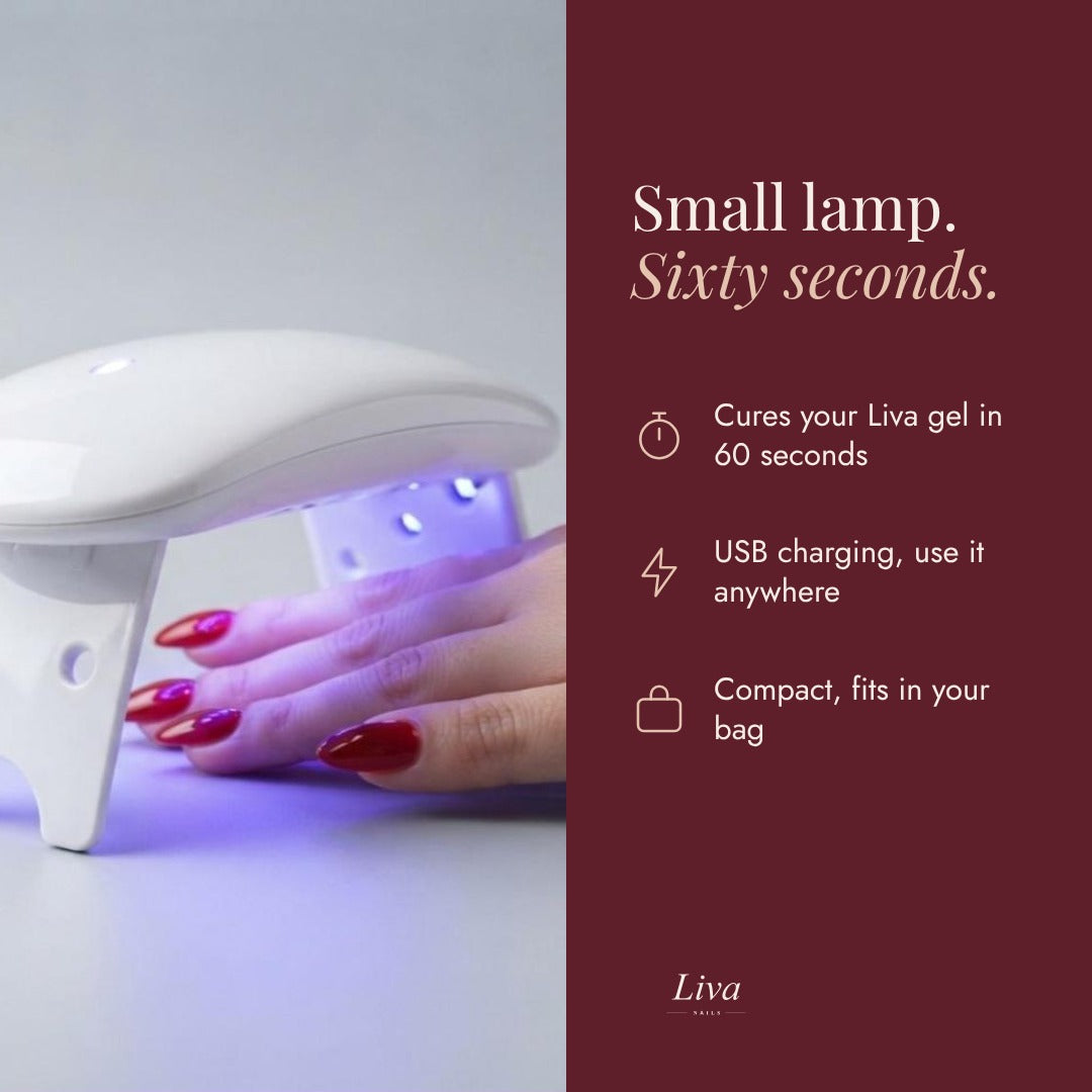 Mini UV/LED-lampe i brug