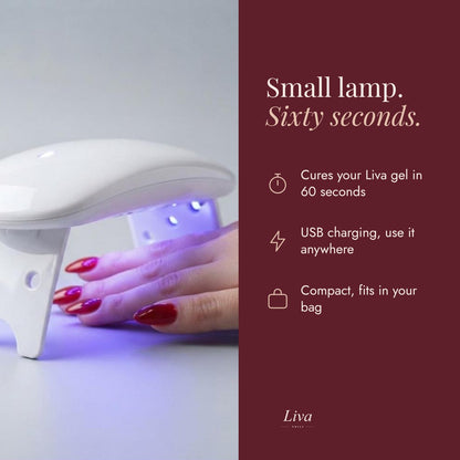 Mini UV/LED-lampe i brug