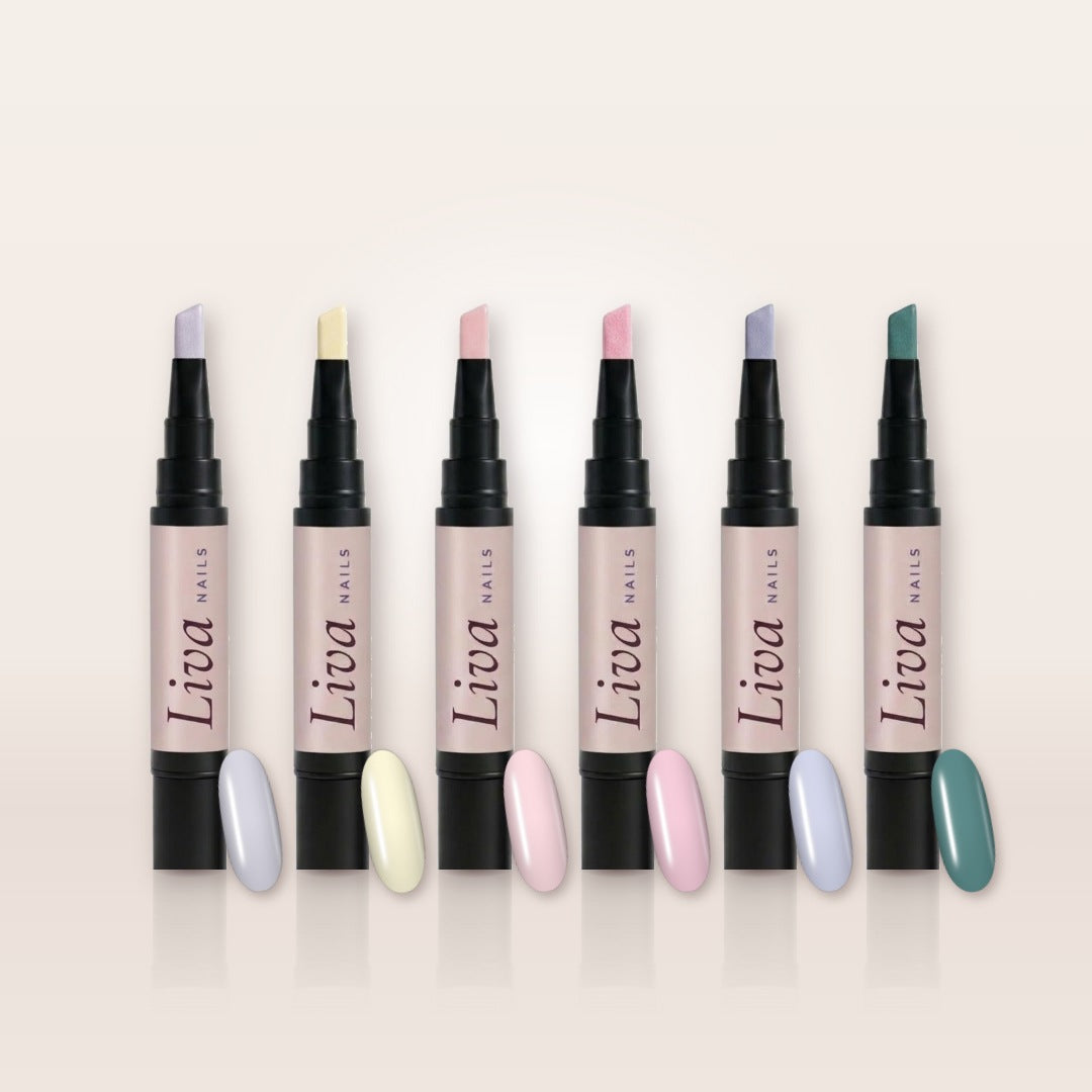 6 farver Pastel + gratis UV-lampe